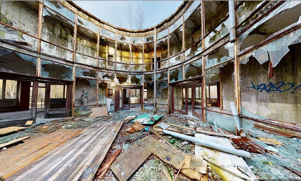 Заброшенная база отдыха в Мялковеке, Польша - Виртуальный Тур 3D